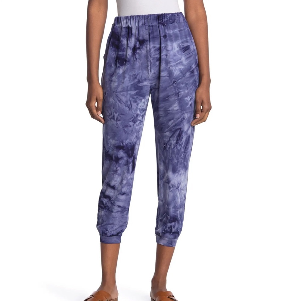 NWT! TUA Tie Dye Print Knit Joggers BLUE TIE DYE, Size Large